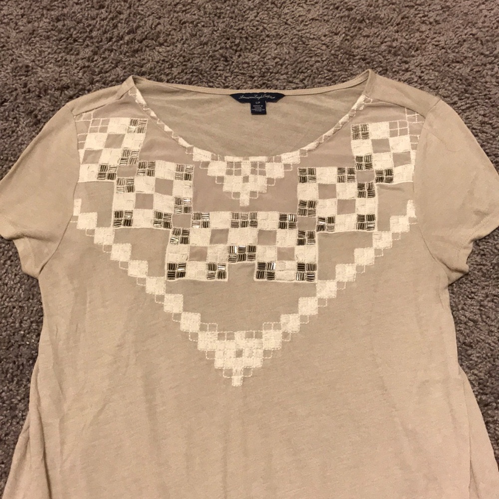 Tan American Eagle shirt